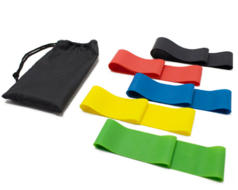 Set of 5 Resistance Bands – Latex Workout Loops for Yoga, Pilates & Strength Training