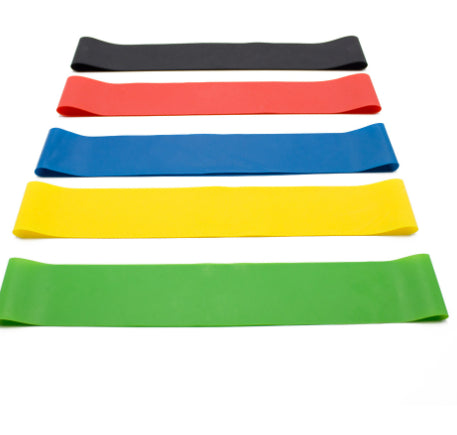 Set of 5 Resistance Bands – Latex Workout Loops for Yoga, Pilates & Strength Training