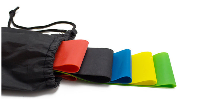 Set of 5 Resistance Bands – Latex Workout Loops for Yoga, Pilates & Strength Training