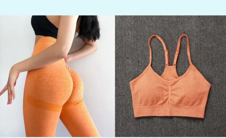 High-Waist Seamless Yoga Pants – Peach Hip-Lifting Leggings for Yoga, Gym, Running & Everyday Wear
