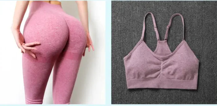 High-Waist Seamless Yoga Pants – Peach Hip-Lifting Leggings for Yoga, Gym, Running & Everyday Wear