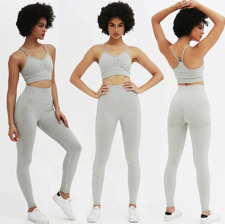 High-Waist Seamless Yoga Pants – Peach Hip-Lifting Leggings for Yoga, Gym, Running & Everyday Wear