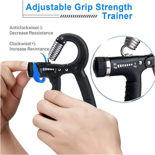 Adjustable Hand Grip Strengthener – Fitness Trainer for Hands, Wrists & Forearms