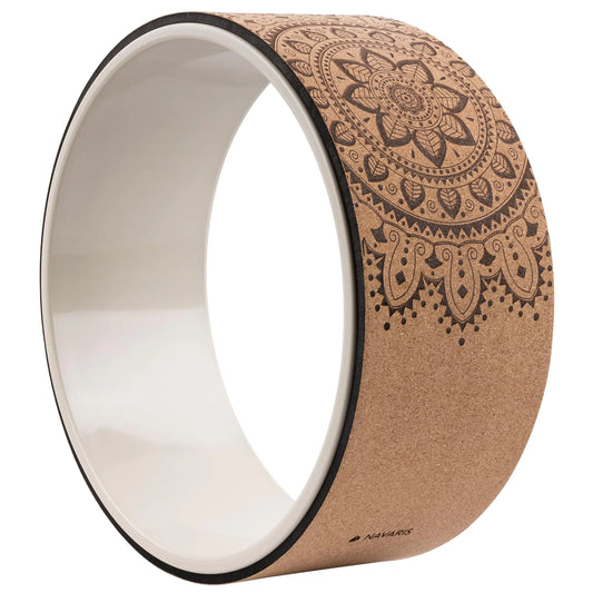 Cork Yoga Wheel – 33cm Yoga Prop for Stretching, Backbends & Pilates Support | Durable Fitness Ring for Flexibility & Balance