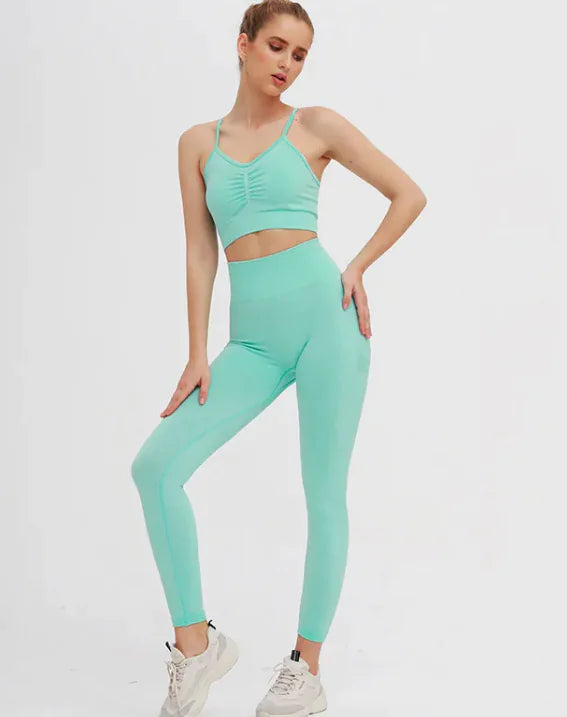 High-Waist Seamless Yoga Pants – Peach Hip-Lifting Leggings for Yoga, Gym, Running & Everyday Wear