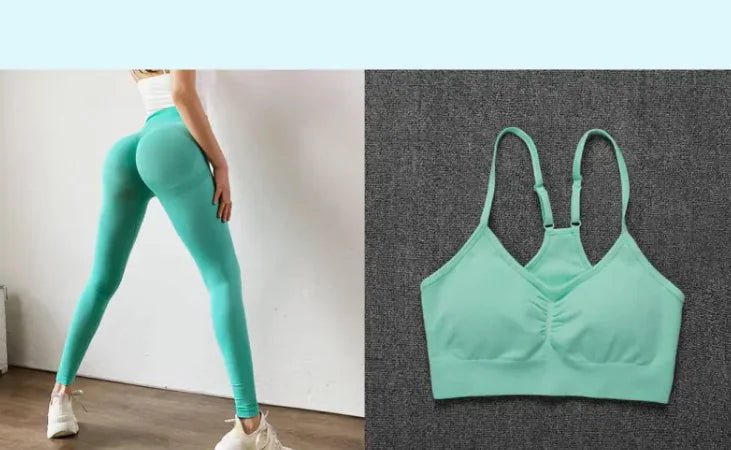 High-Waist Seamless Yoga Pants – Peach Hip-Lifting Leggings for Yoga, Gym, Running & Everyday Wear